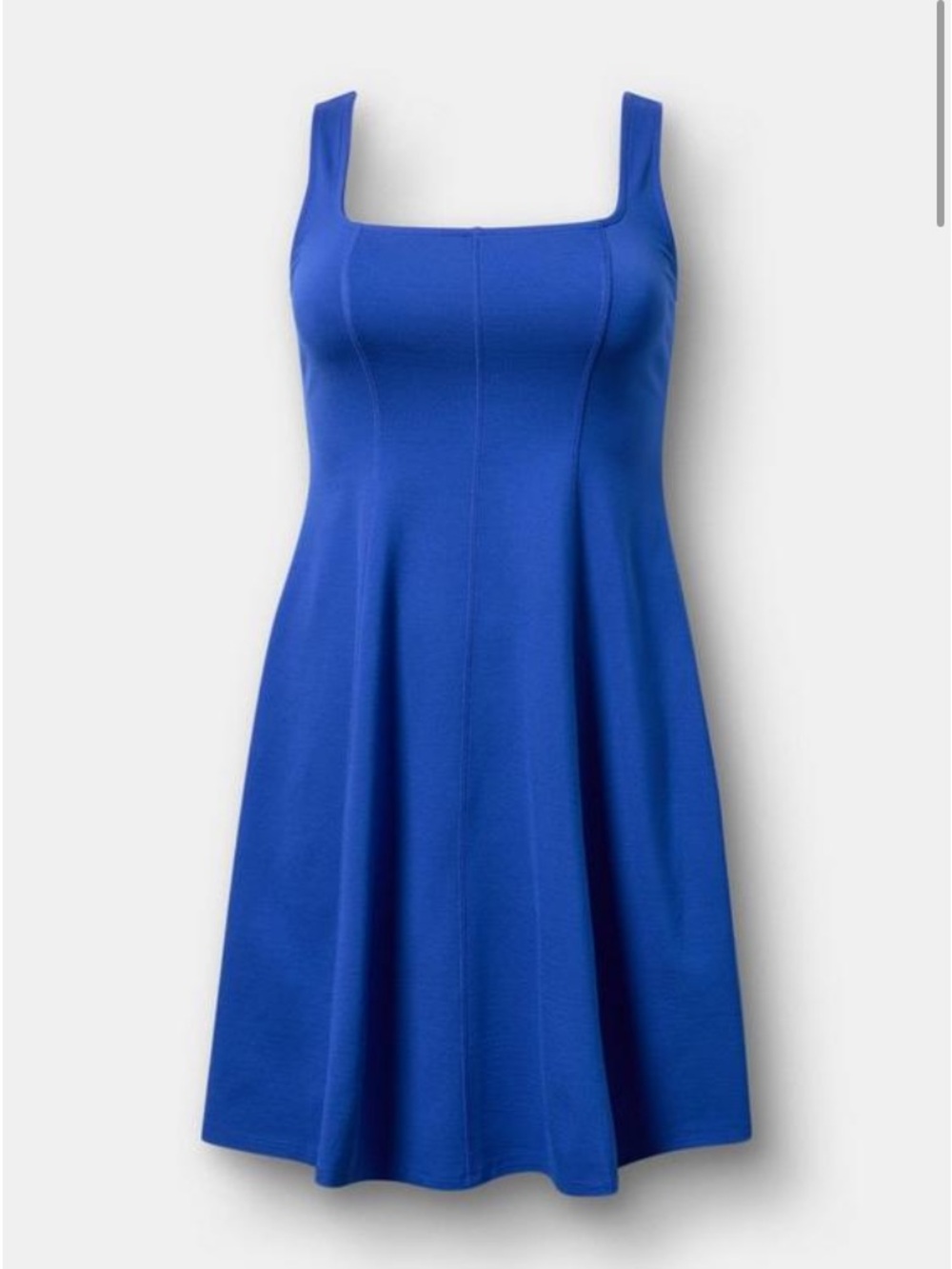 Torrid Mini Square-Neck Tank Dress - Size 00 (US10) - Surf the Web Blue - EUC